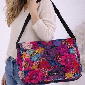 Vera Bradley Floral Computer Laptop Shoulder Bag Colorful Paisley Print